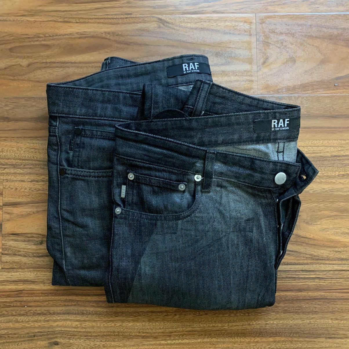 Raf Simons RAF by Raf Simons Waxed Denim Jeans | Grailed
