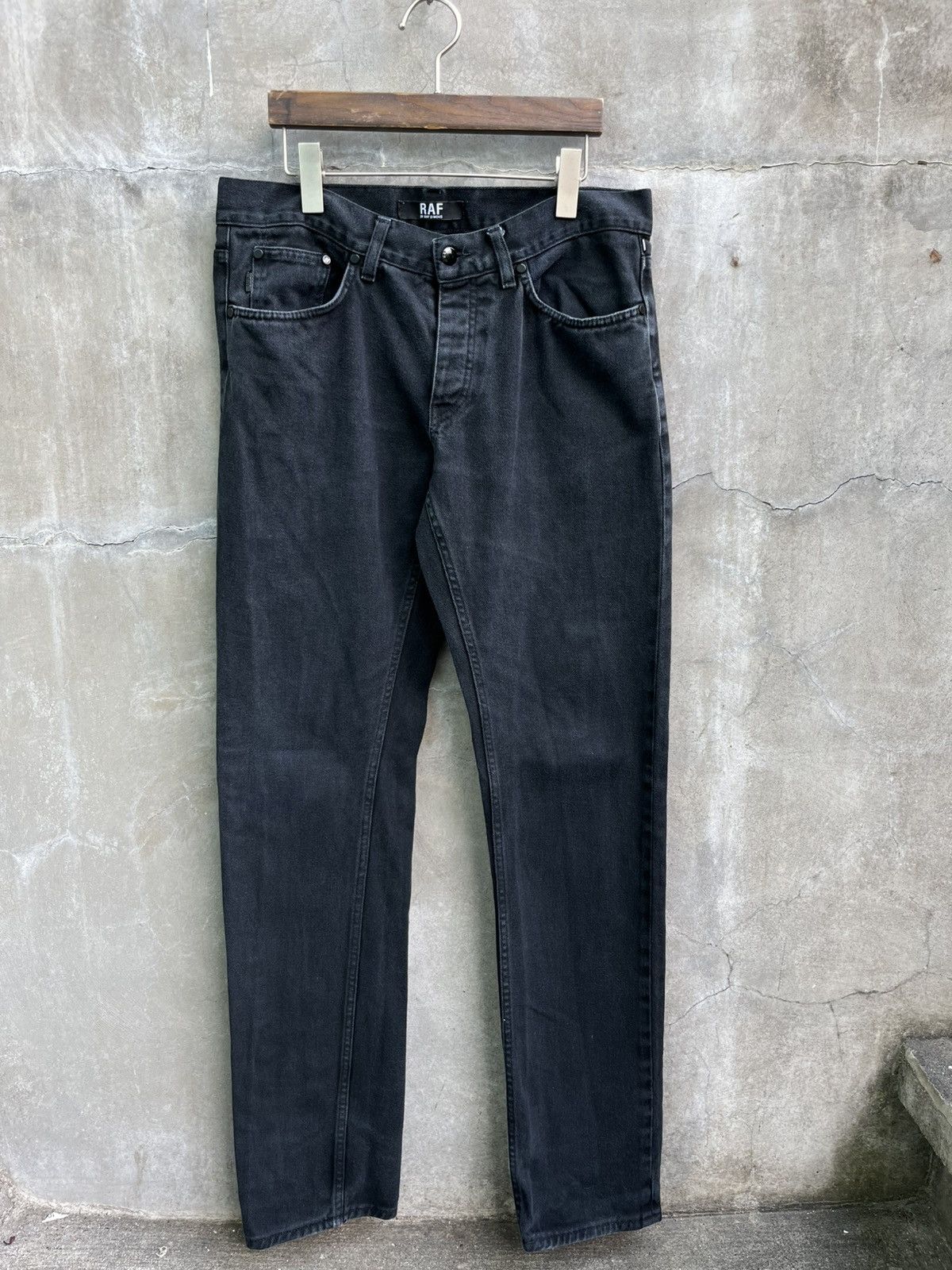 Raf by Raf Simons Raf by Raf Simmons- Waxed/ Coated Denim Pants