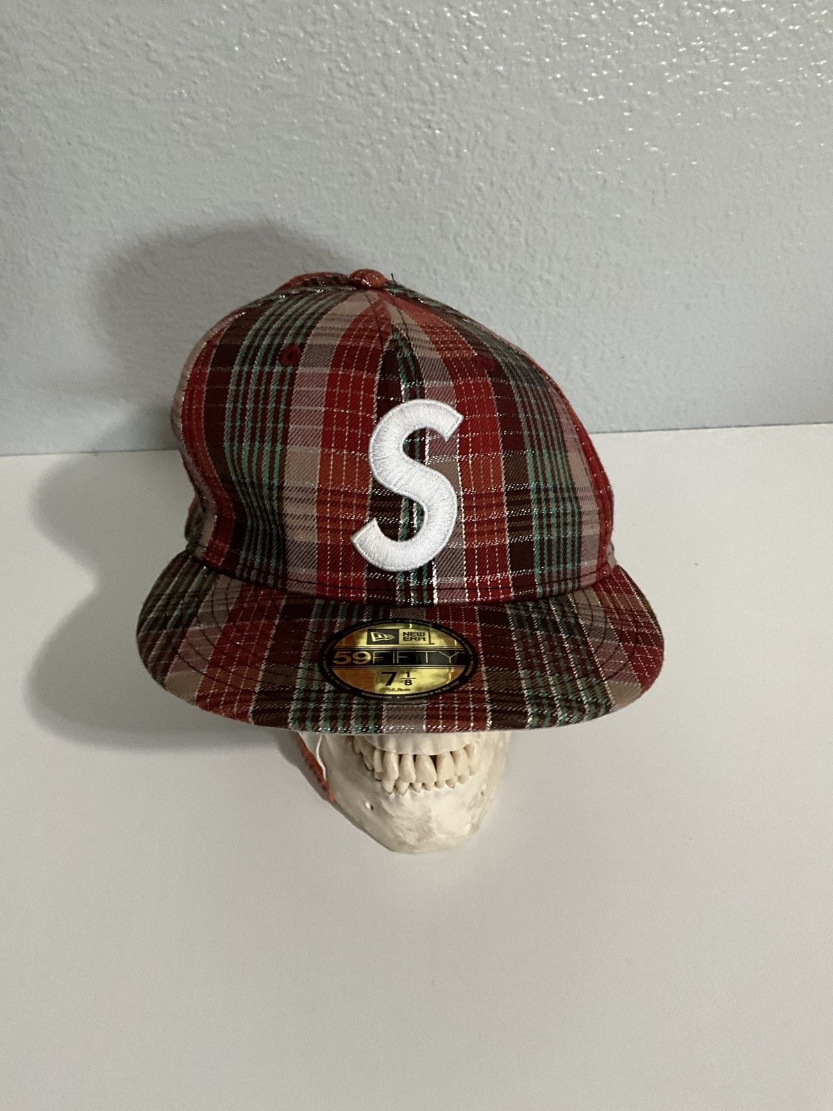 New Era × Supreme Supreme new era plaid s logo hat fitted | Grailed