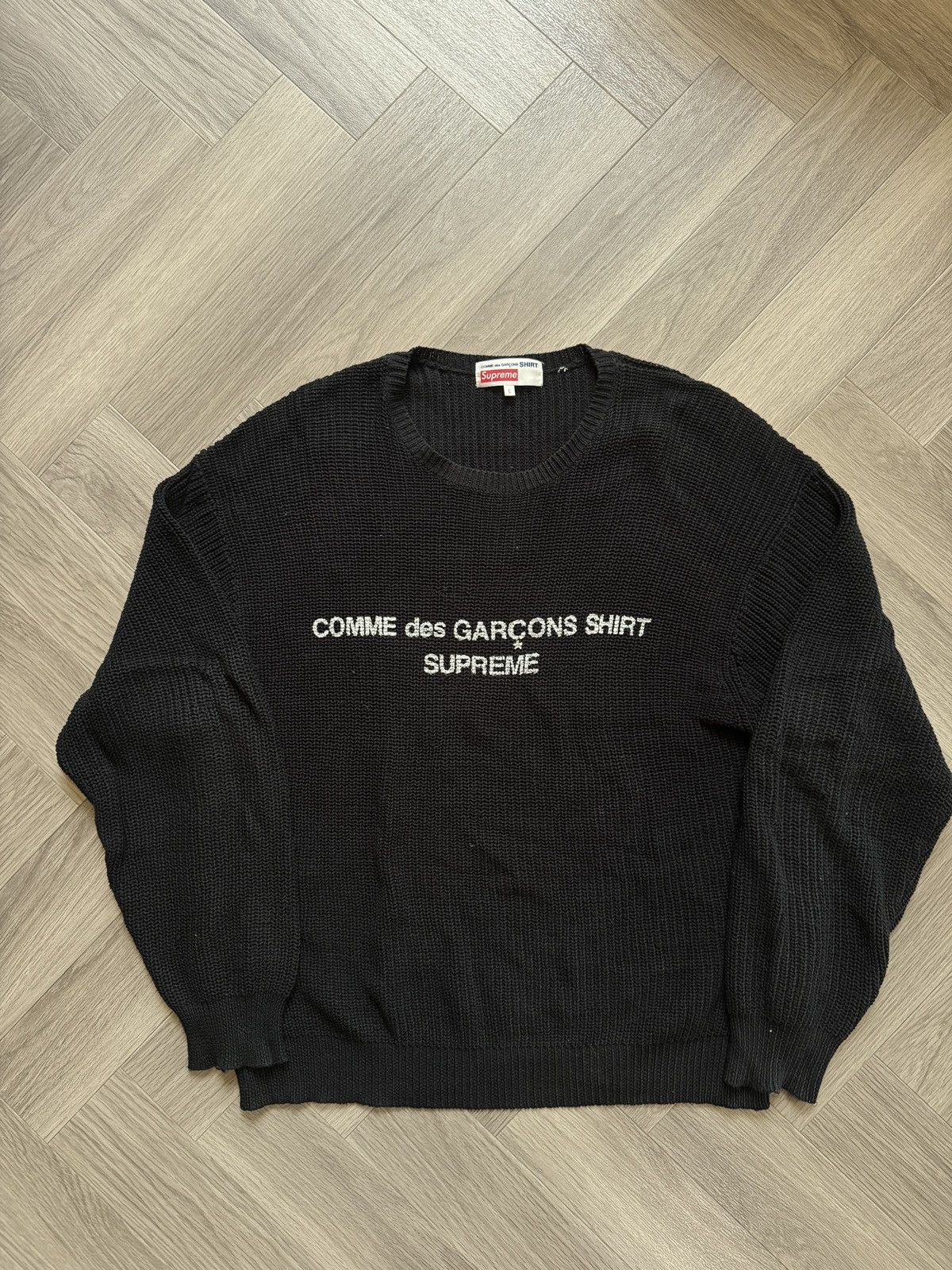 Supreme X Comme Des Garcons Knit Sweater | Grailed