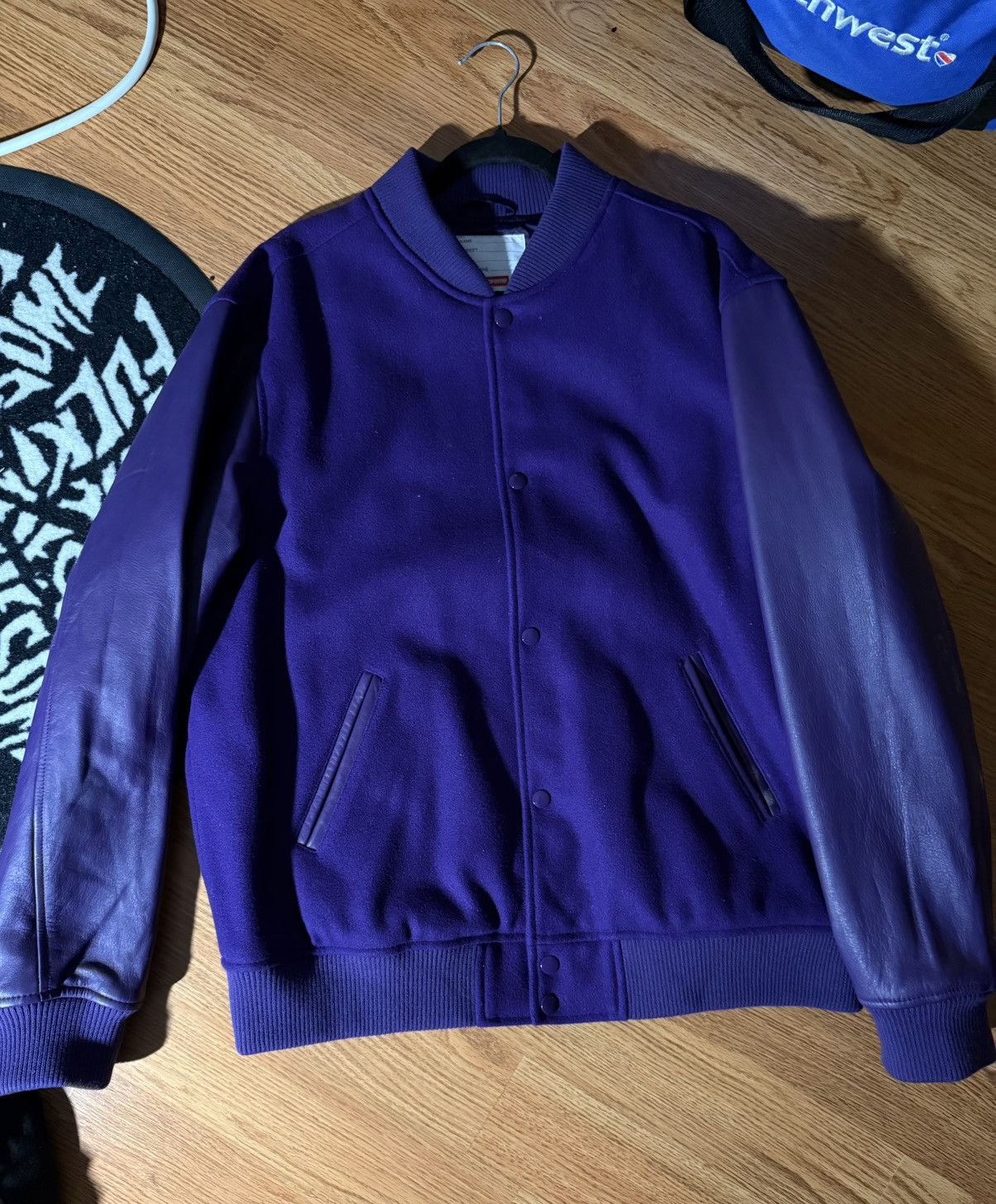 Supreme Motion Logo Varsity Jacket | Grailed