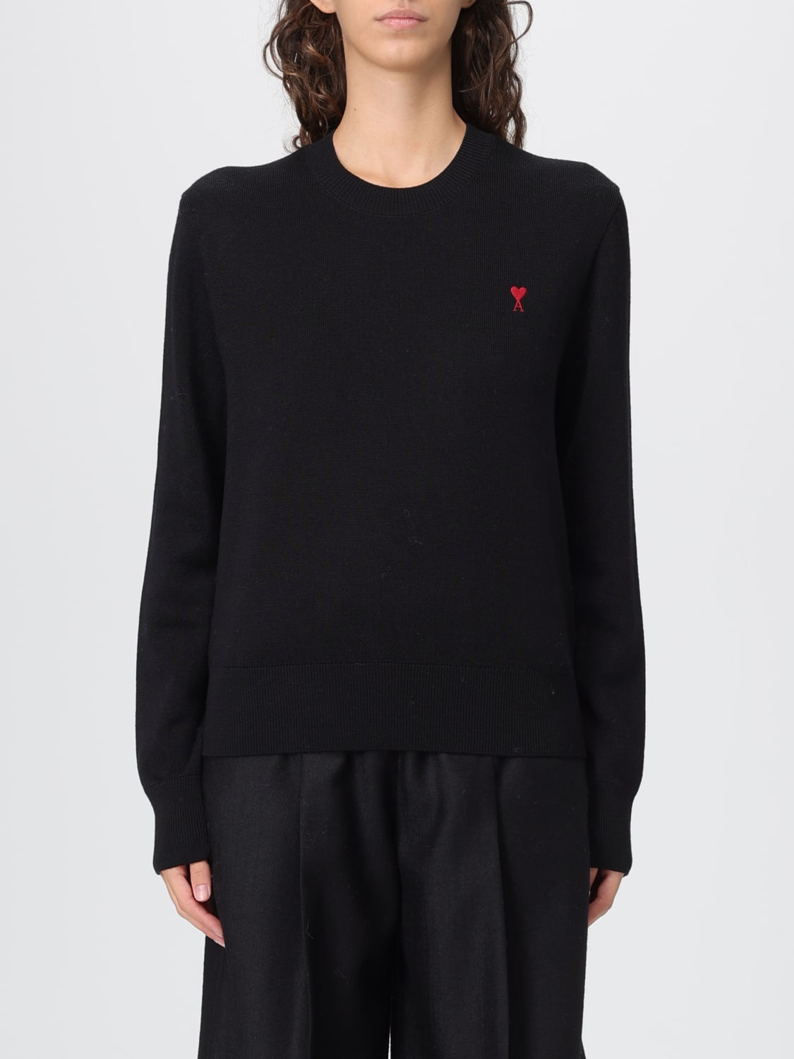 Ami Paris Sweater woman - Black | FKS826001 | GIGLIO.COM
