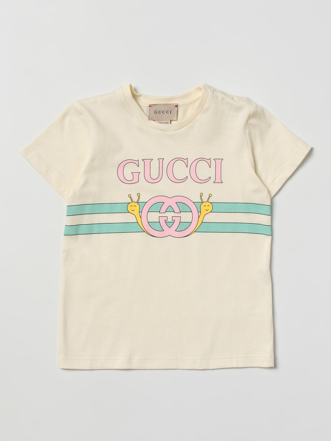 Gucci Tシャツ ボーイ - イエロークリーム | 555675XJE33 | GIGLIO.COM
