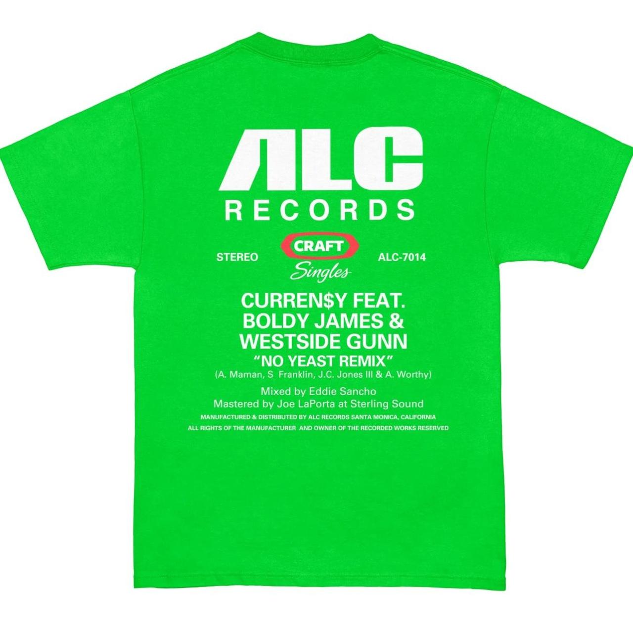 NWT NEON GREEN ALC RECORDS “NO YEAST REMIX” TEE SZ S | Depop