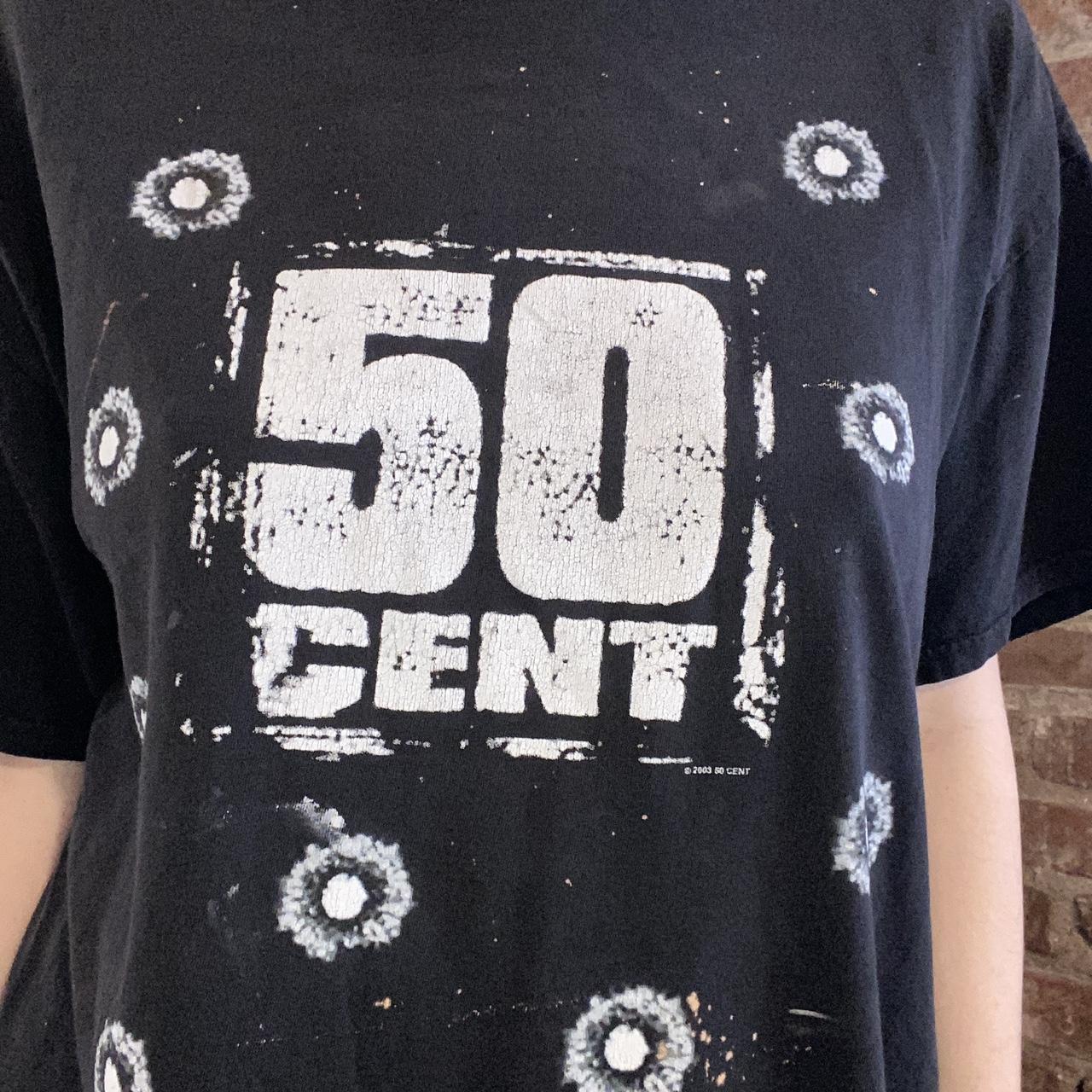 50 Cent vintage 2003 bullet holes t shirt. Black | Depop