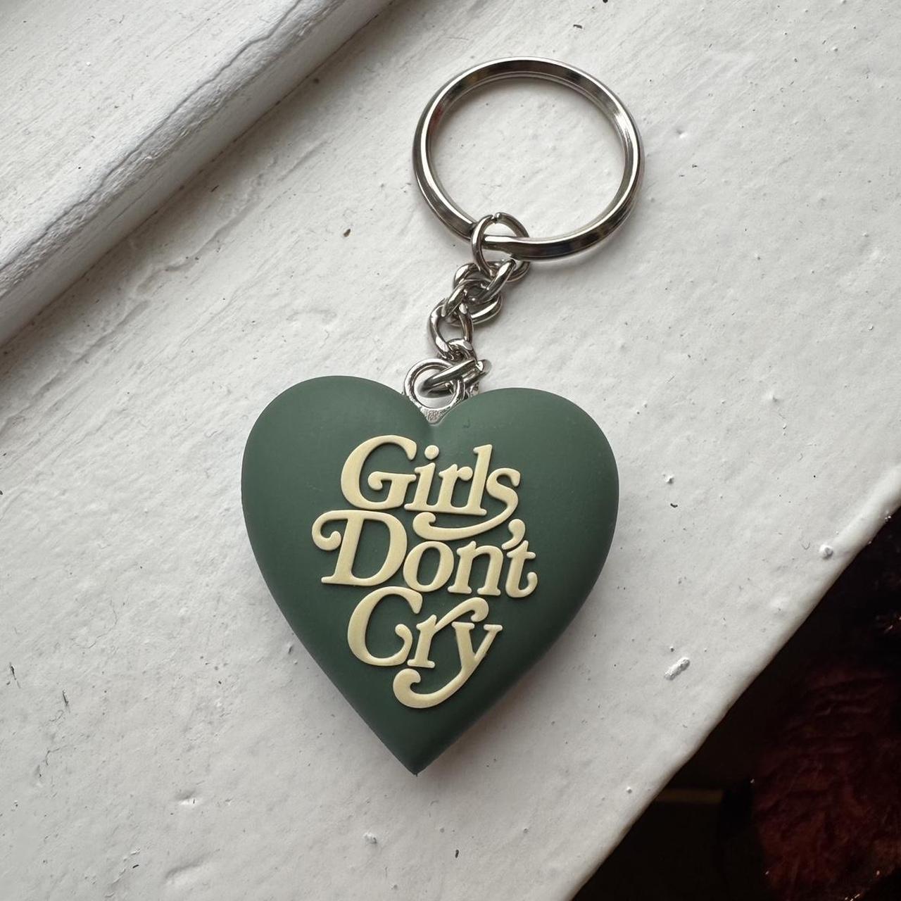 Girl Don't Cry Heart Keychain never | Depop