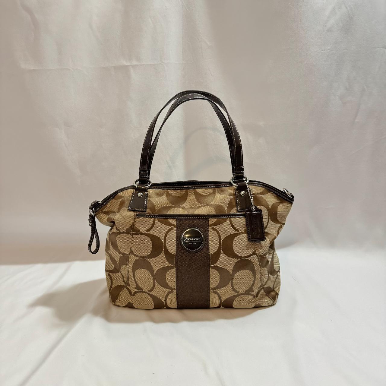 vintage two way COACH handbag in a signature coated | Depop