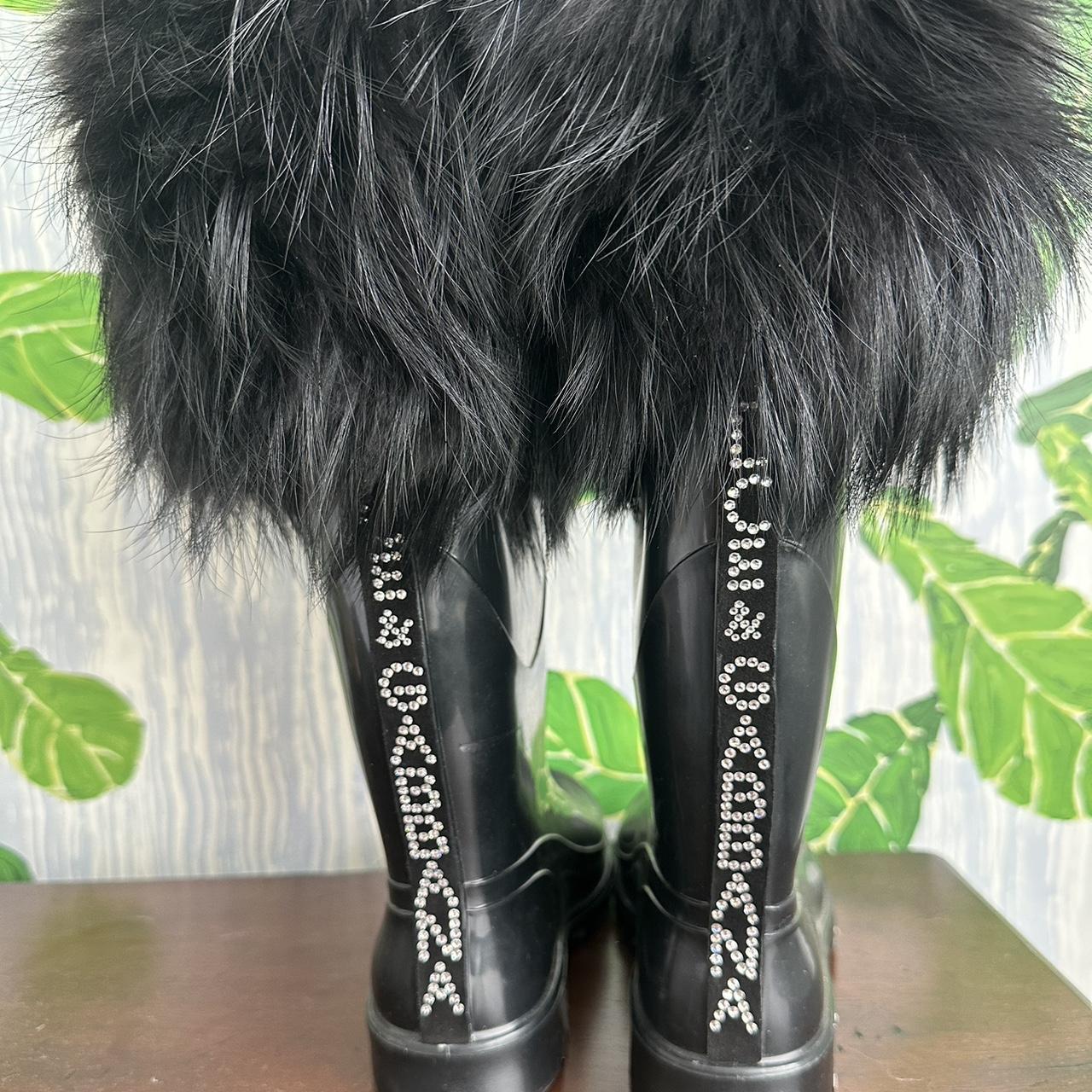 VINTAGE/2000s fur Dolce & Gabbana snow boots. | Depop