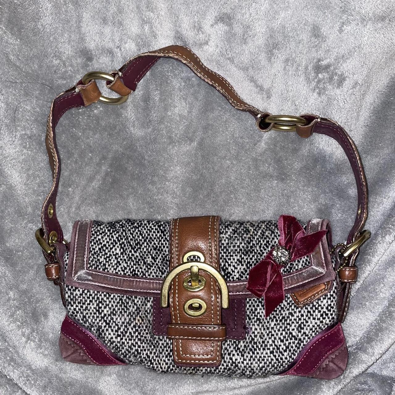 Coach Demi baguette Coach tweed bag Coach soho | Depop