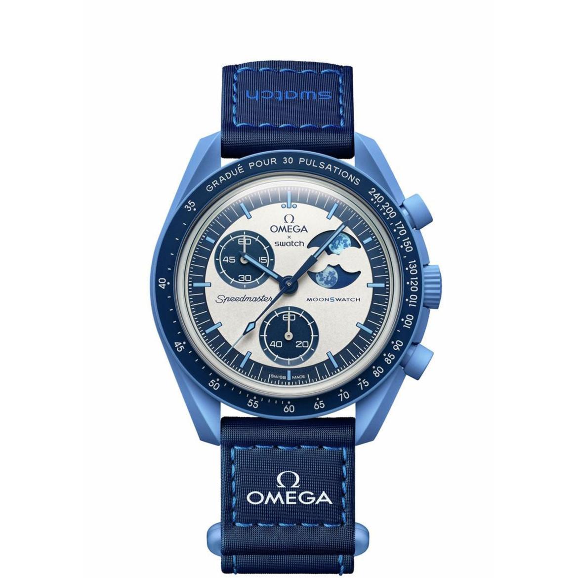 Omega x Swatch Bioceramic Moonswatch Super Blue Moonphase