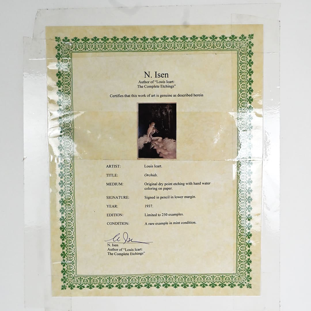 1937 Louis Icart Etching, 