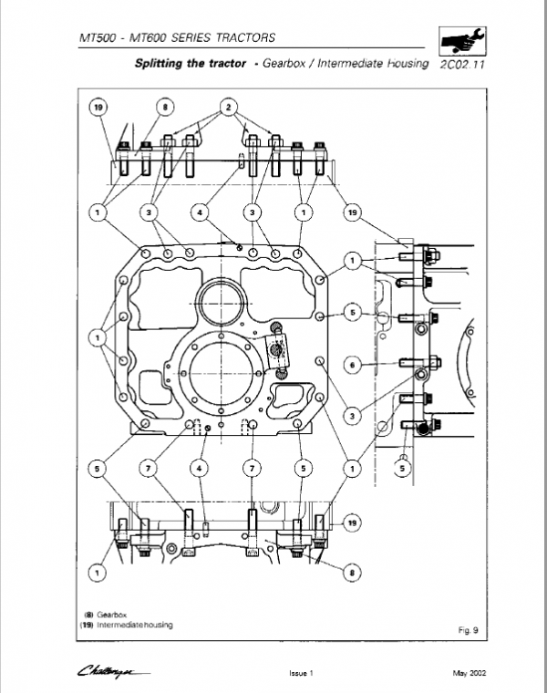 Challenger MT635, MT645, MT655, MT665 Tractor Workshop Manual