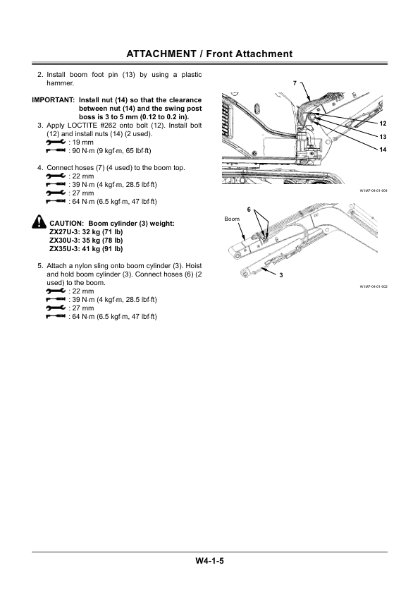 Hitachi ZX27U-3, ZX30U-3, ZX35U-3 Mini Excavator Service Repair Manual