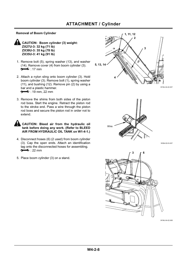Hitachi ZX27U-3, ZX30U-3, ZX35U-3 Mini Excavator Service Repair Manual
