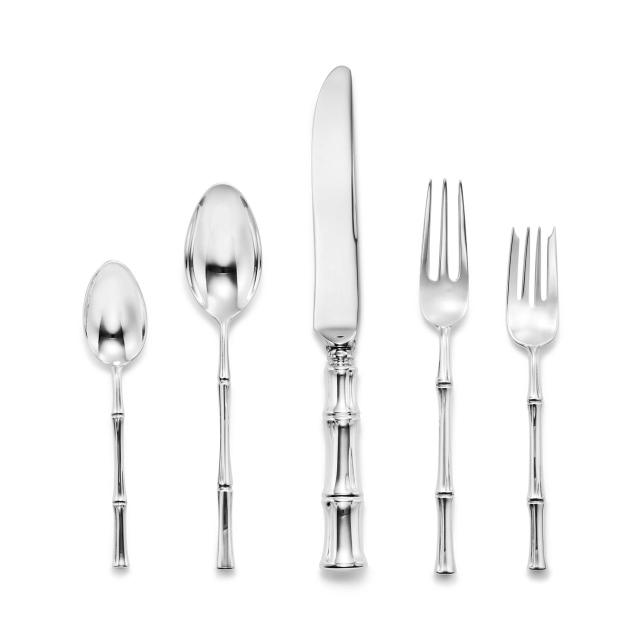 Bamboo:Five-piece Flatware Set in Sterling Silver | Tiffany & Co. US