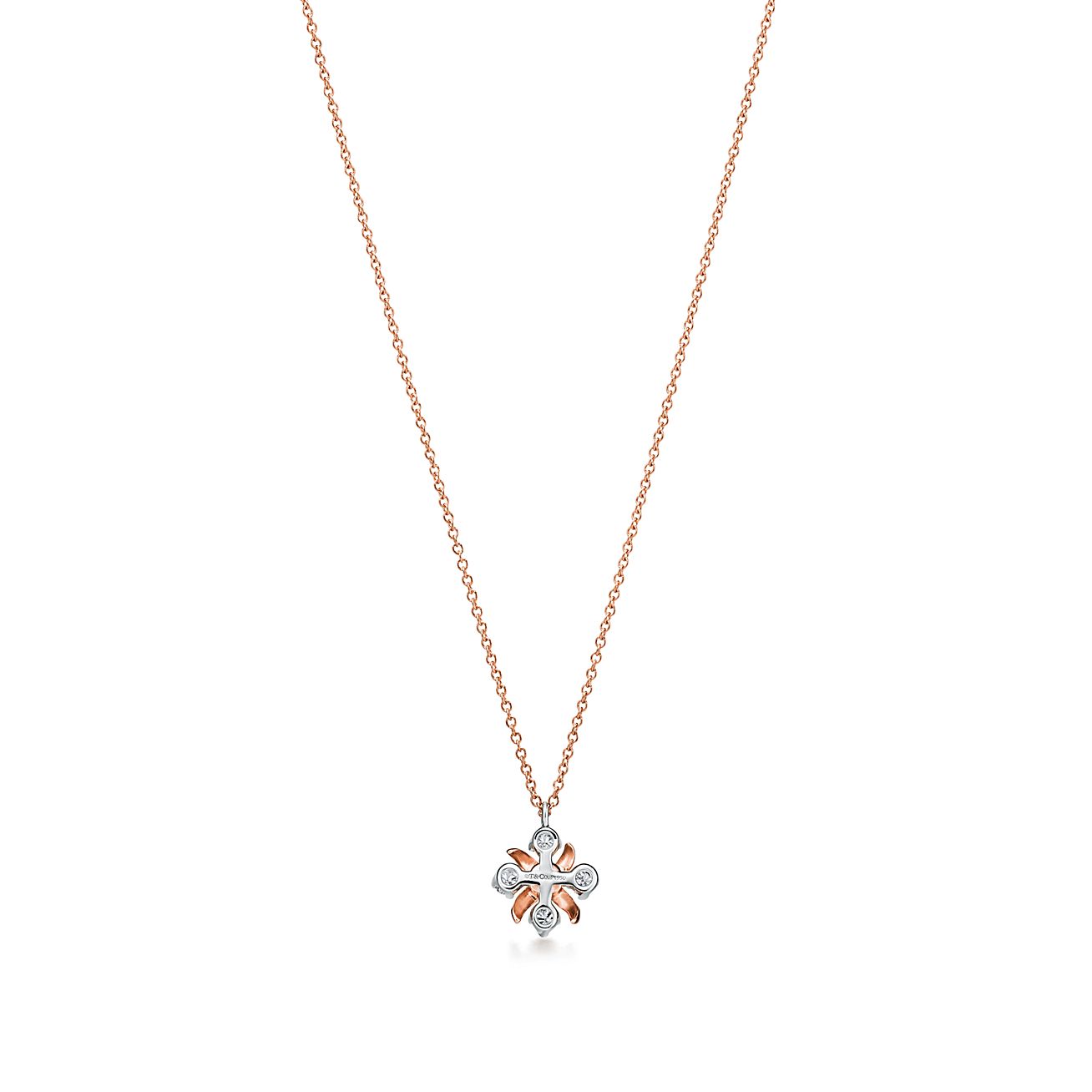 Sixteen Stone by Tiffany ペンダント ダイヤ ローズゴールド