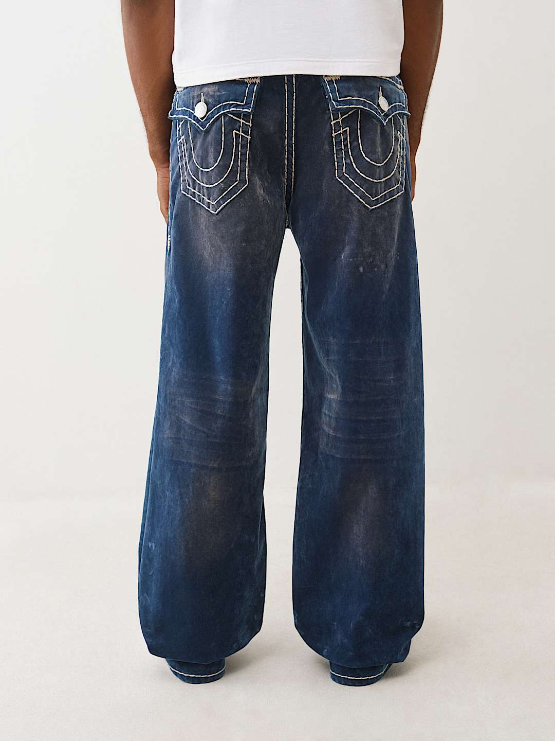 VINNY BLUE VELVET SUPER T ULTRA BAGGY JEAN 34