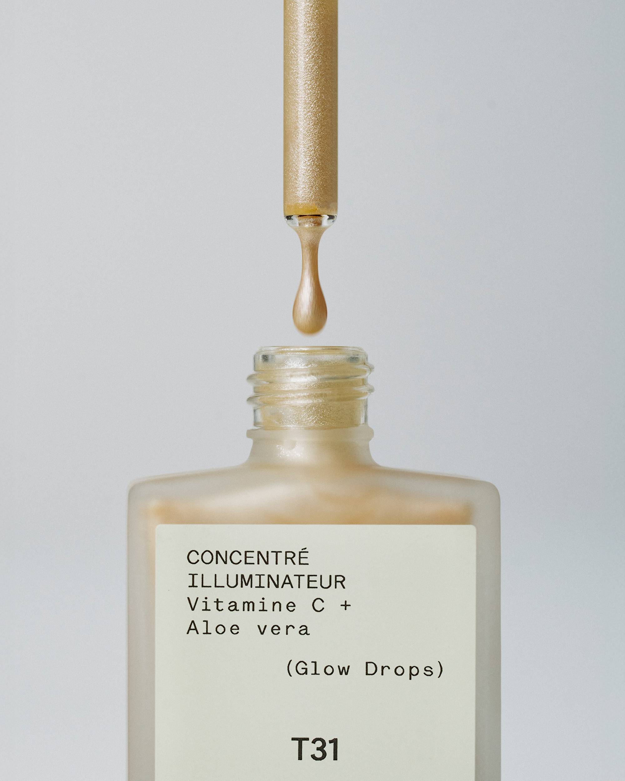 グロウ ドロップス 5％ ビタミン C + アロエベラ — Typology