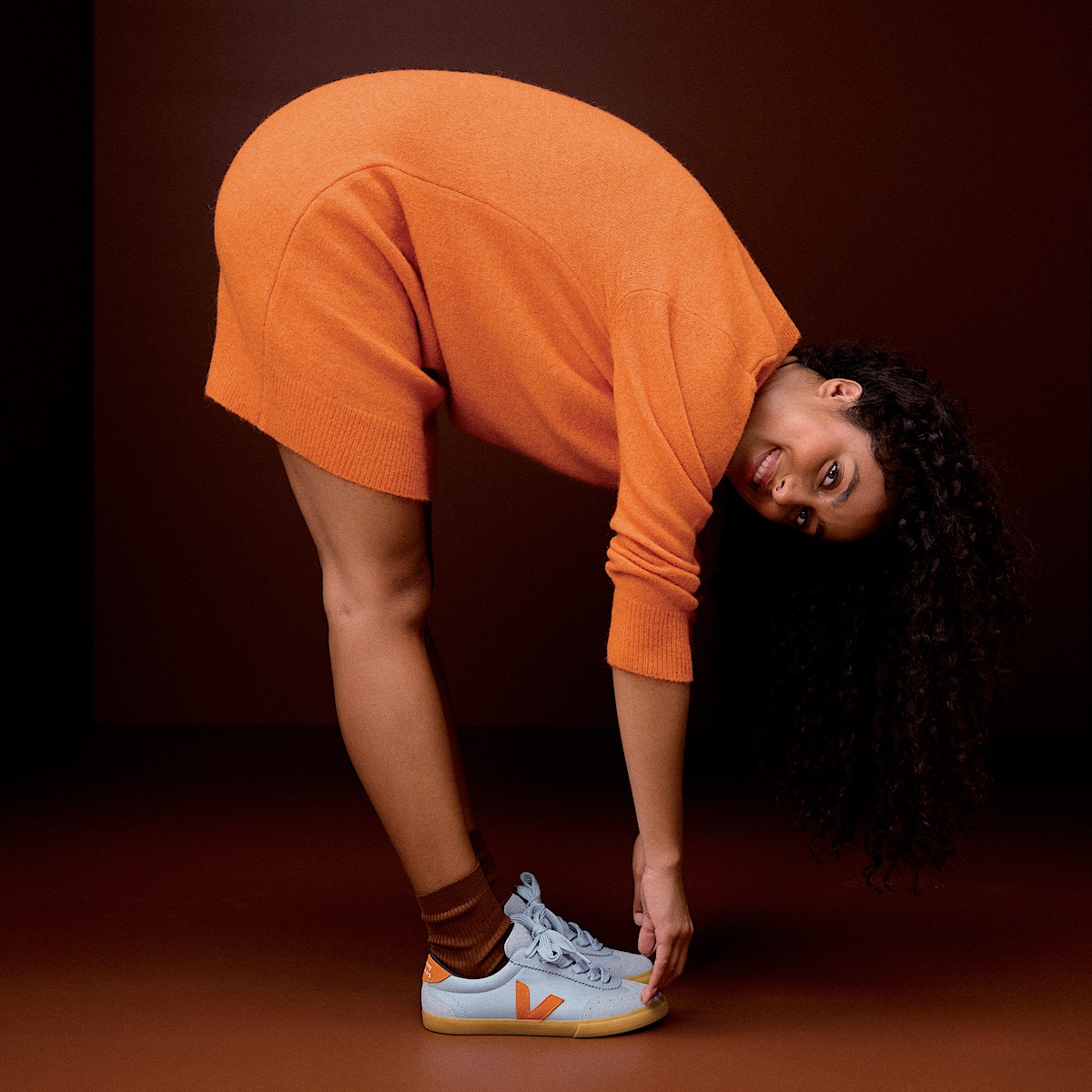 VOLLEY LEATHER VEJA X MAKE MY LEMONADE STEEL PUMPKIN | VEJA