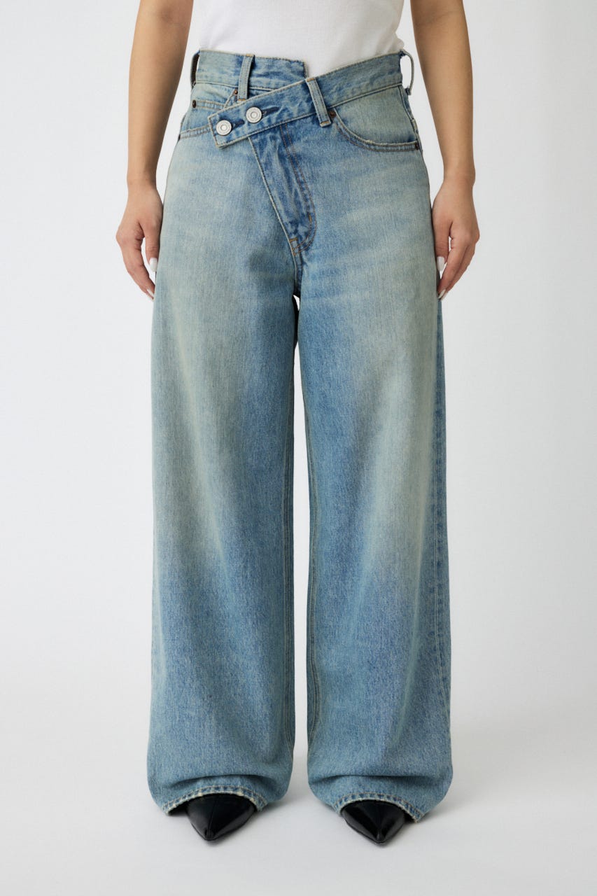 MOUSSY | CROSS WAIST WIDE ストレートSサイズ (ワイド ) |SHEL'TTER
