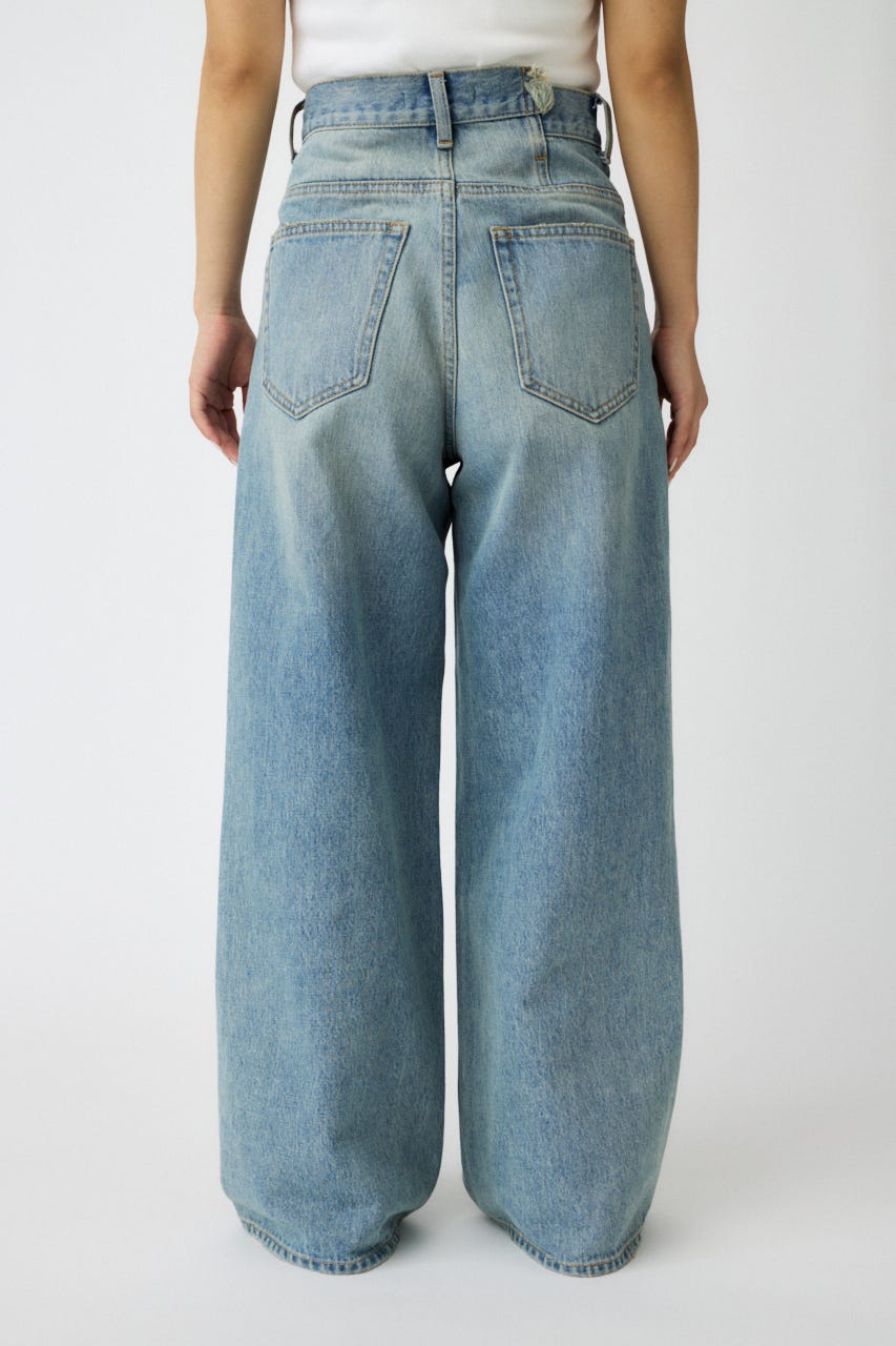 MOUSSY | CROSS WAIST WIDE ストレートSサイズ (ワイド ) |SHEL'TTER