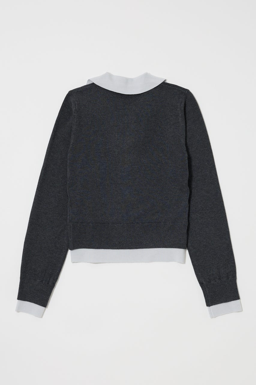 MOUSSY | DOUBLE LAYERED ニットシャツ (シャツ・ブラウス ) |SHEL