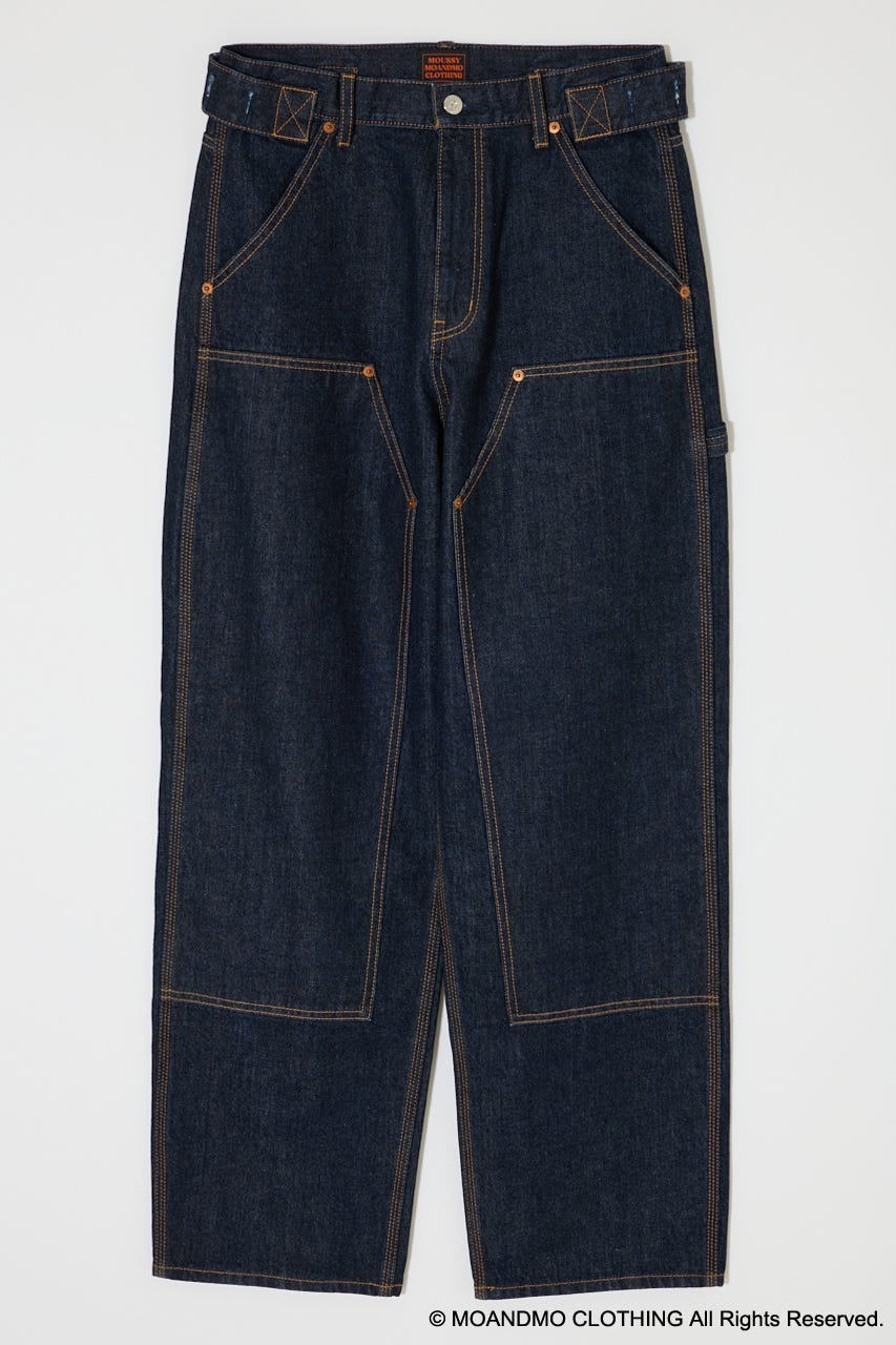 MOUSSY | MOANDMO DOUBLE KNEE ストレート パンツ (ワイド ) |SHEL