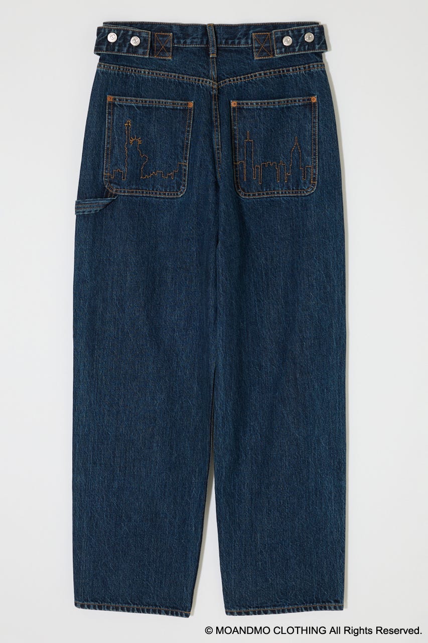 MOUSSY | MOANDMO DOUBLE KNEE ストレート パンツ (ワイド ) |SHEL