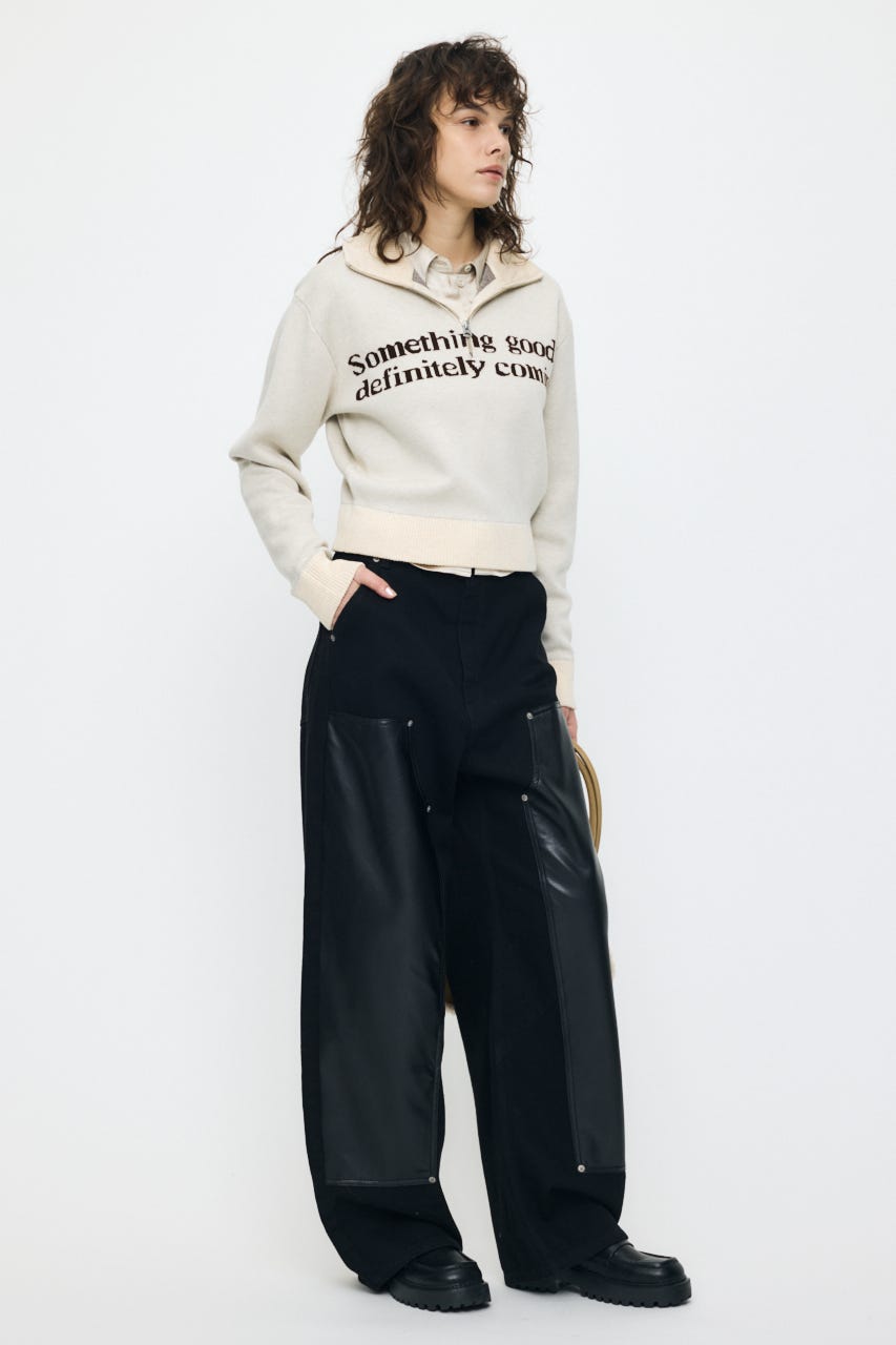 MOUSSY | F/LEATHER DOUBLE KNEE パンツ (ワイド ) |SHEL'TTER WEBSTORE