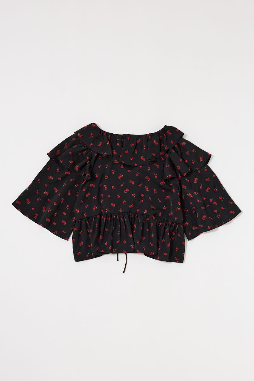 MOUSSY | FLOWER PATTERN フリルトップス (シャツ・ブラウス ) |SHEL