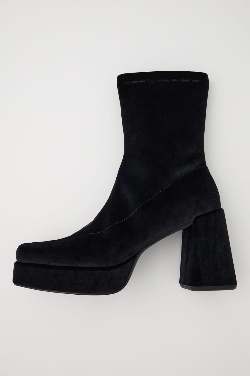 MOUSSY | 【ViVi掲載】STRETCH BLOCK HEEL ブーツ (ブーツ ) |SHEL