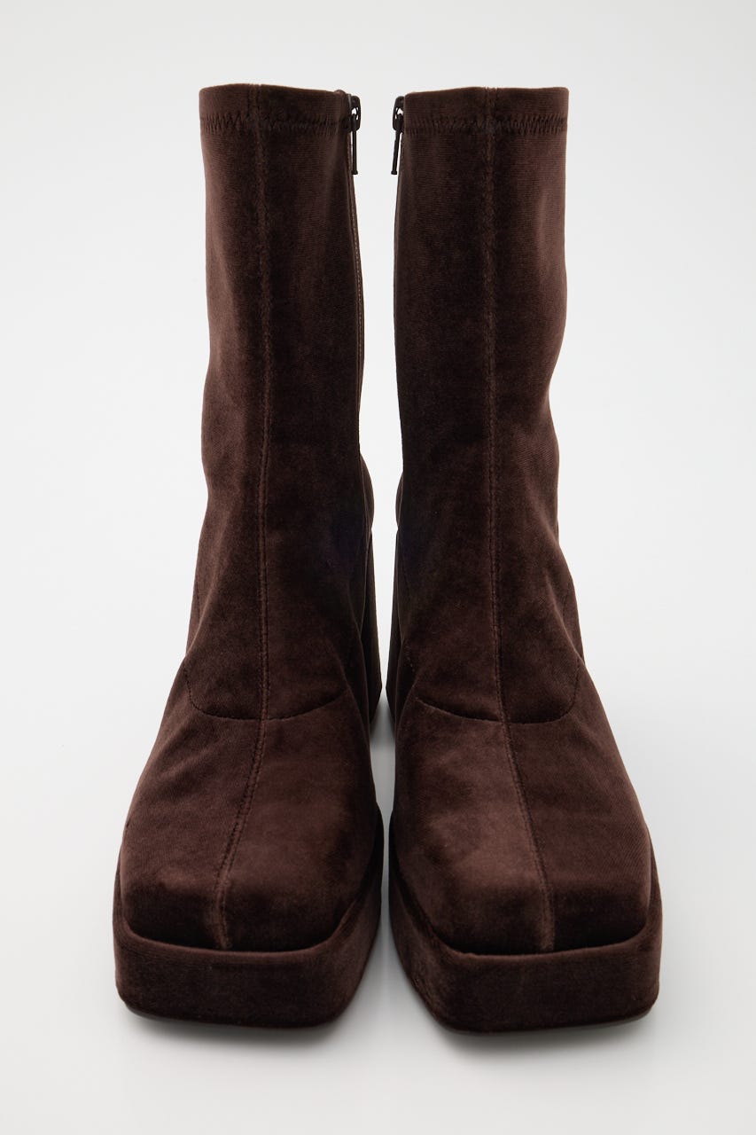 MOUSSY | 【ViVi掲載】STRETCH BLOCK HEEL ブーツ (ブーツ ) |SHEL