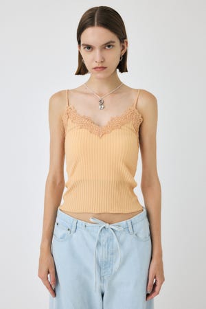 MOUSSY | LACE TRIM RIB キャミソール (キャミソール ) |SHEL'TTER