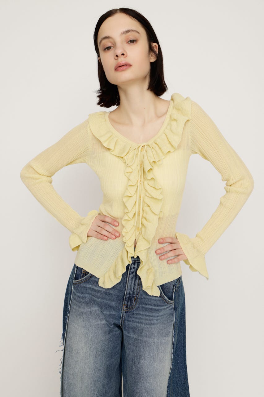 SLY | FRONT FRILL KNIT トップス (ニット ) |SHEL'TTER WEBSTORE