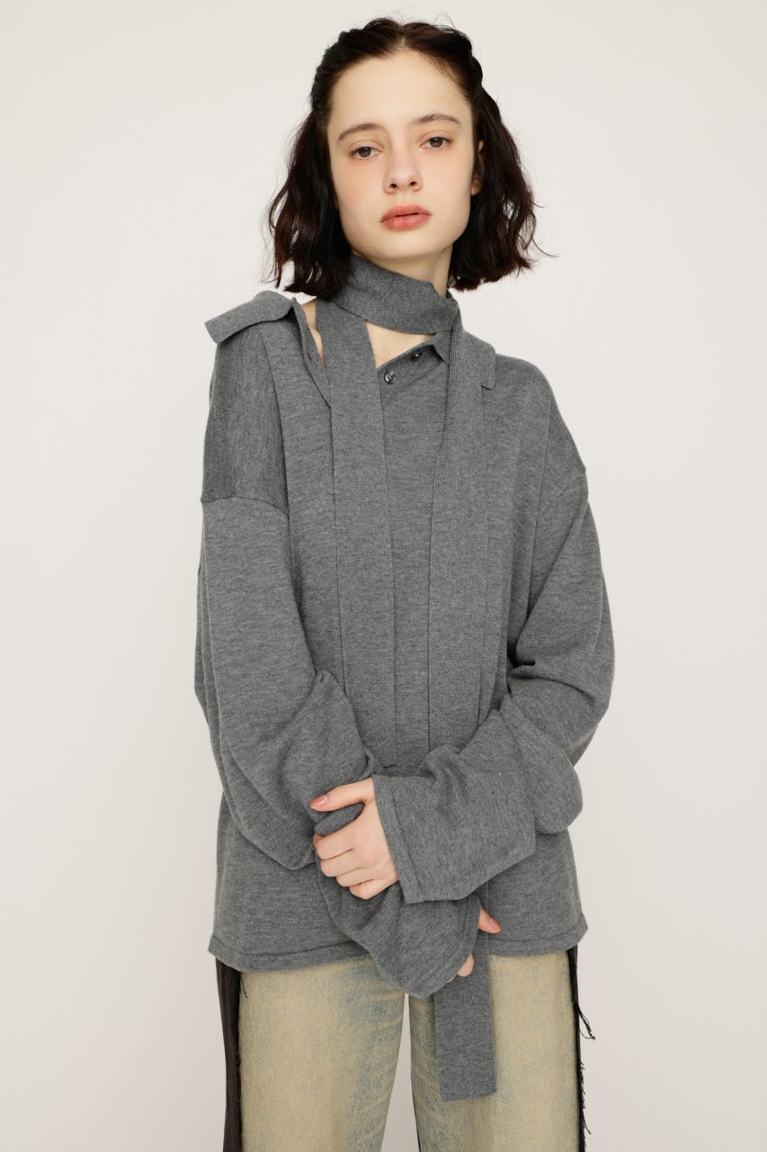 SLY | HG KNIT ASYMMETRY トップス (ニット ) |SHEL'TTER WEBSTORE