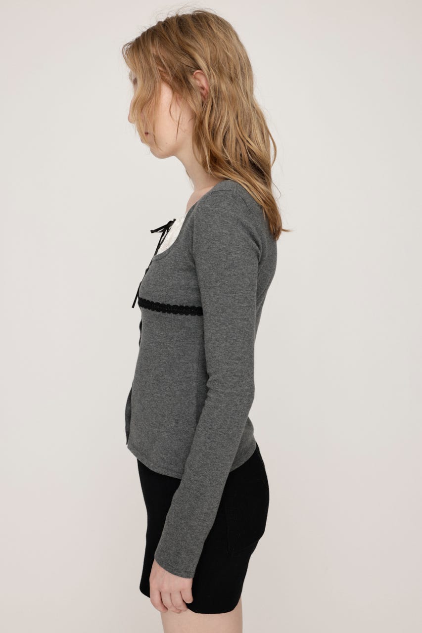 SLY | LACE DOCKING KNIT トップス (ニット ) |SHEL'TTER WEBSTORE
