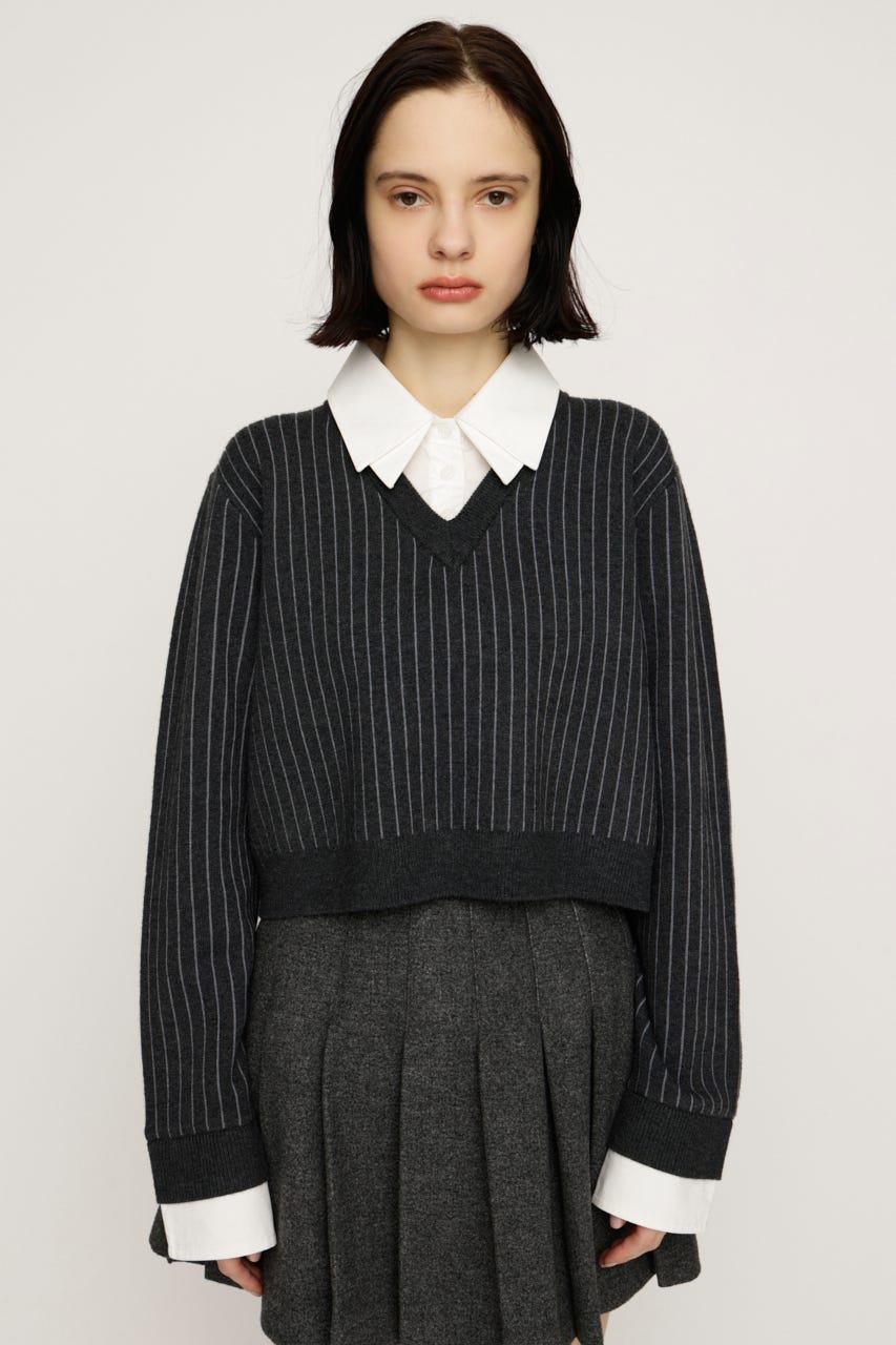 SLY | LAYERED LIKE CROP KNIT トップス (ニット ) |SHEL'TTER WEBSTORE
