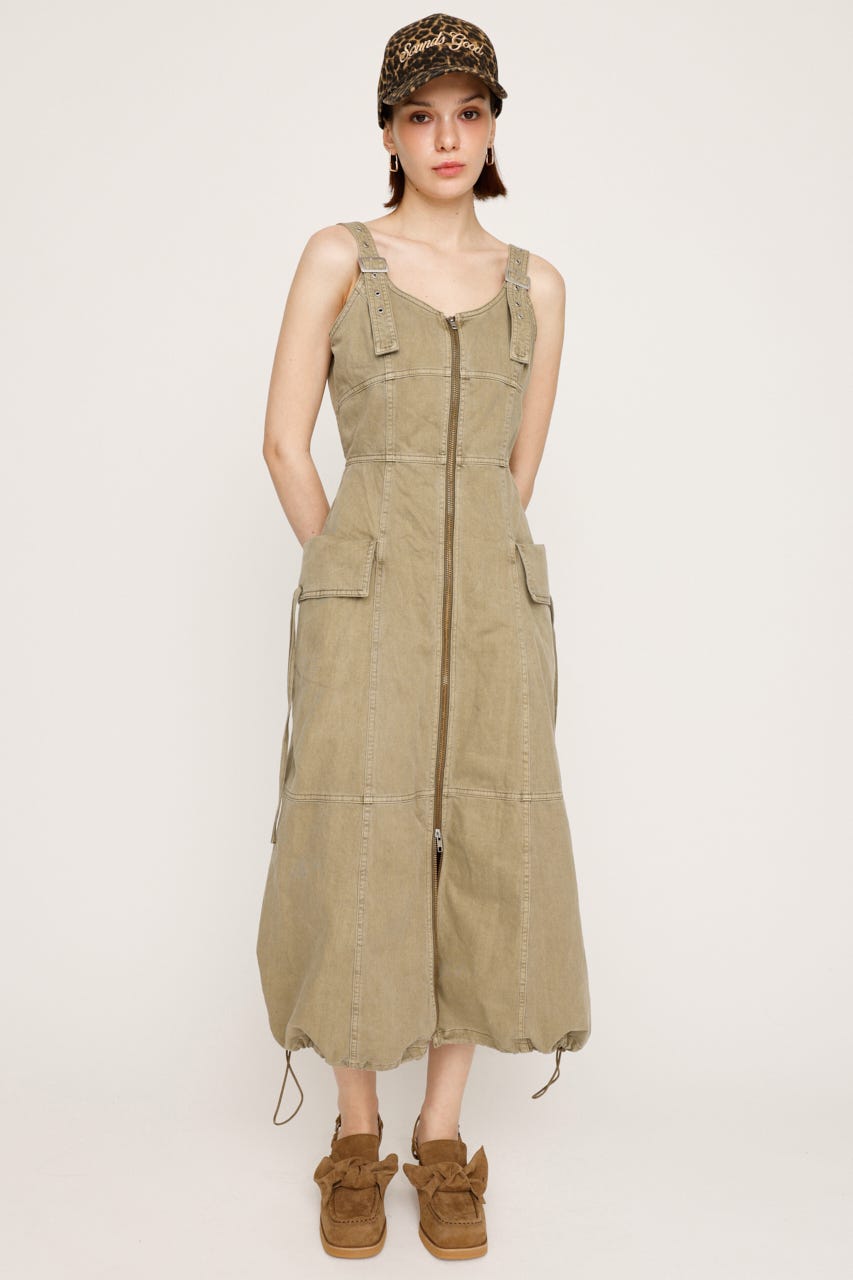 SLY | FRONT ZIP POCKET ワンピース (ワンピース(ロング） ) |SHEL