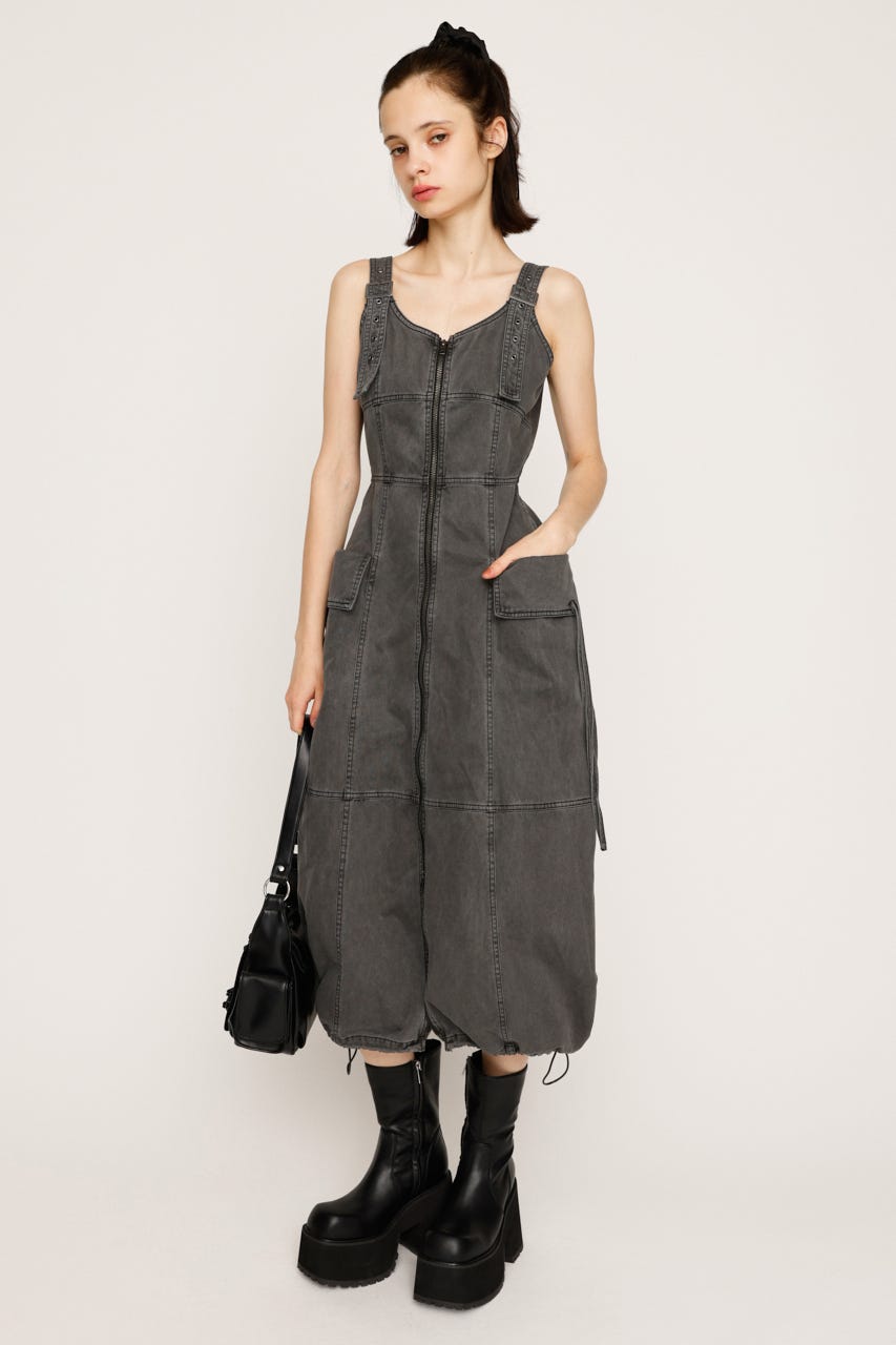 SLY | FRONT ZIP POCKET ワンピース (ワンピース(ロング） ) |SHEL