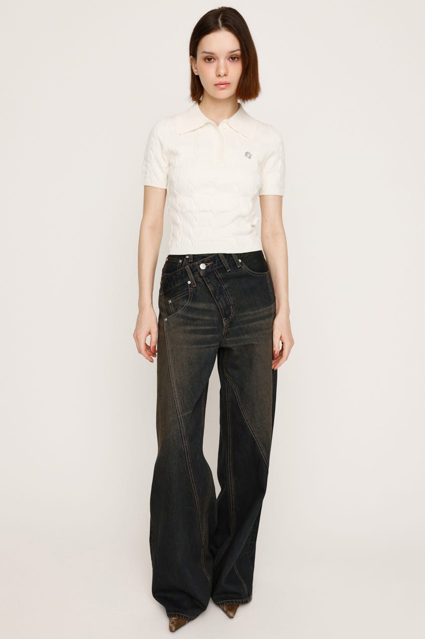 SLY | CABLE POLO KNIT トップス (ニット ) |SHEL'TTER WEBSTORE