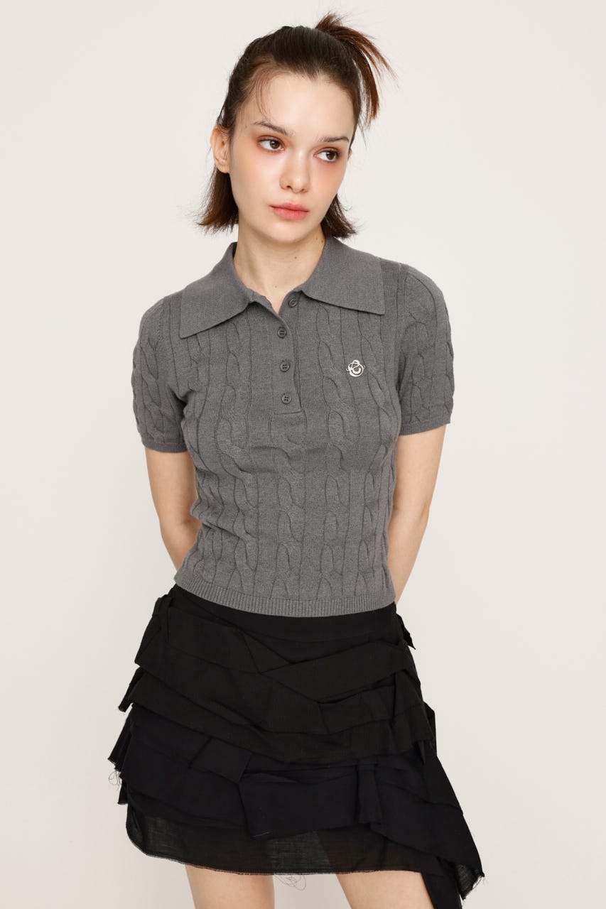 SLY | CABLE POLO KNIT トップス (ニット ) |SHEL'TTER WEBSTORE