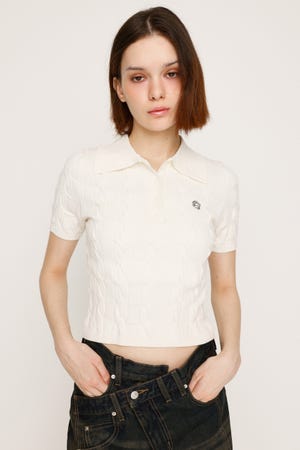 SLY | CABLE POLO KNIT トップス (ニット ) |SHEL'TTER WEBSTORE