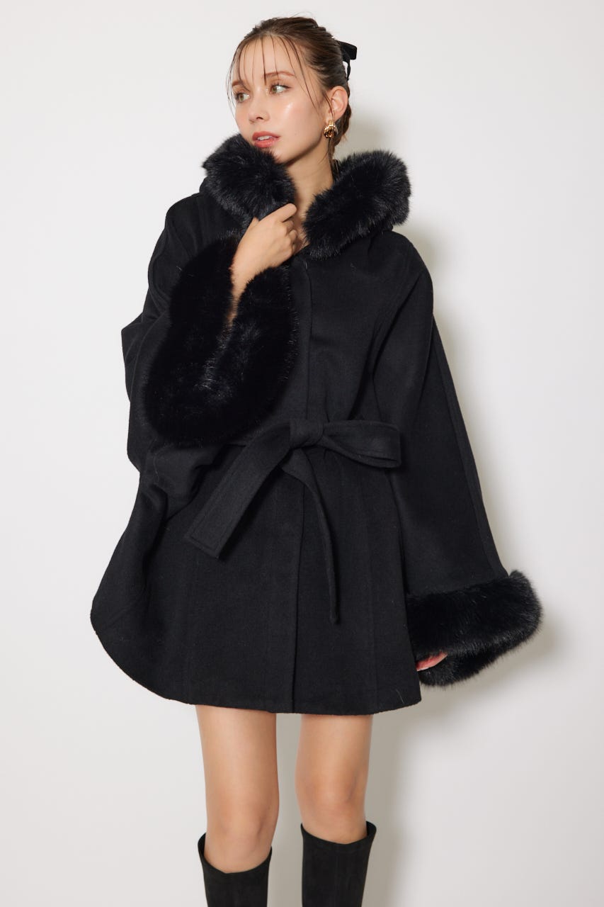 rienda | ウールMIXフードポンチョコート (コート ) |SHEL'TTER WEBSTORE