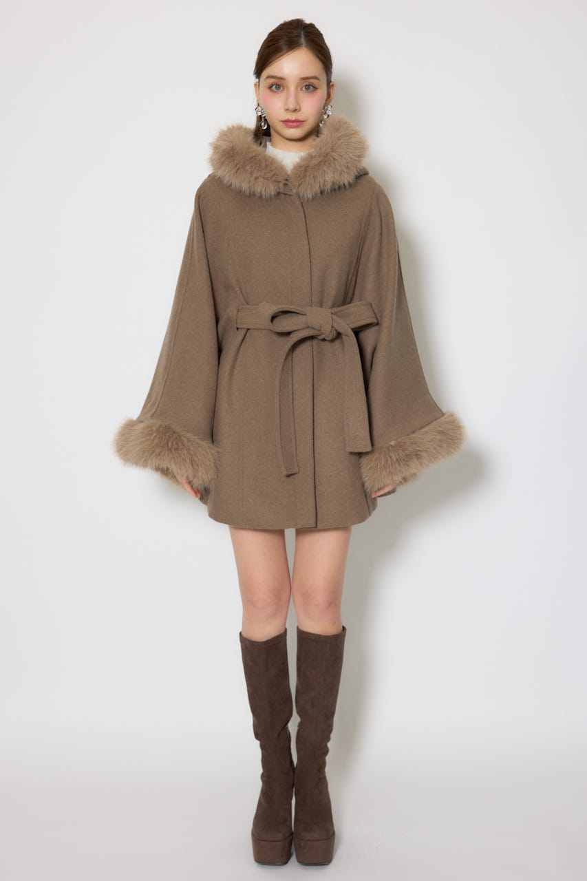 rienda | ウールMIXフードポンチョコート (コート ) |SHEL'TTER WEBSTORE