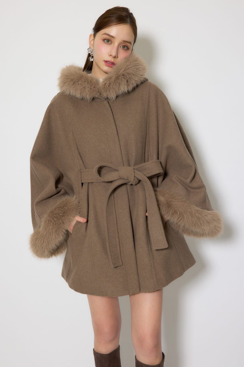 rienda | ウールMIXフードポンチョコート (コート ) |SHEL'TTER WEBSTORE