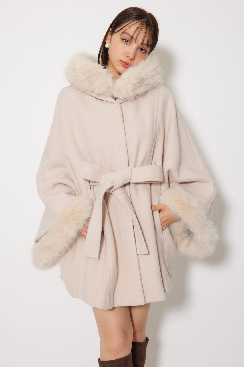 rienda | ウールMIXフードポンチョコート (コート ) |SHEL'TTER WEBSTORE