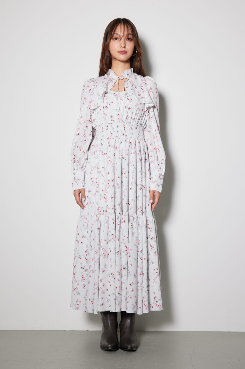 rienda | シャーリングフレアワンピース (ワンピース(ミニ・ミディアム