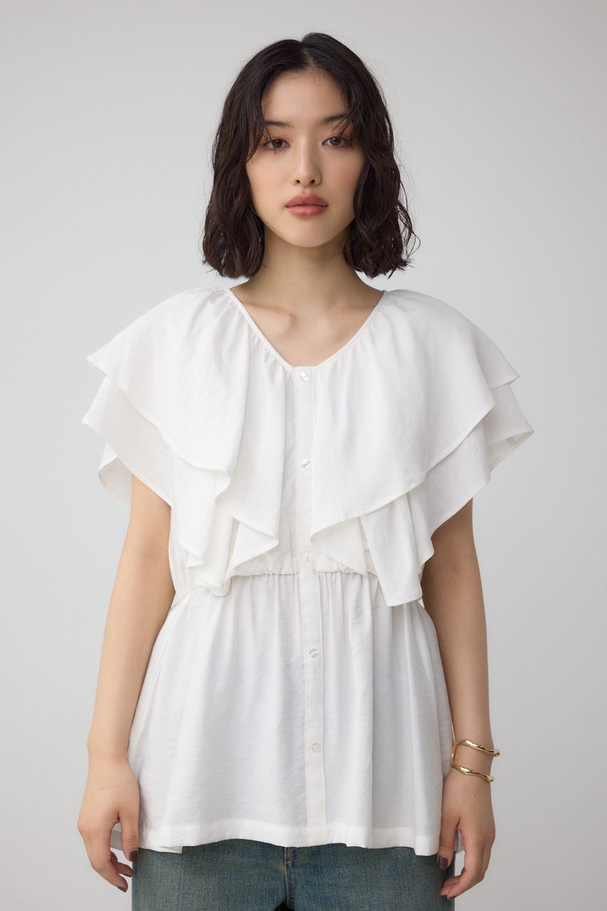 AZUL BY MOUSSY | ラッフルペプラムブラウス (シャツ・ブラウス