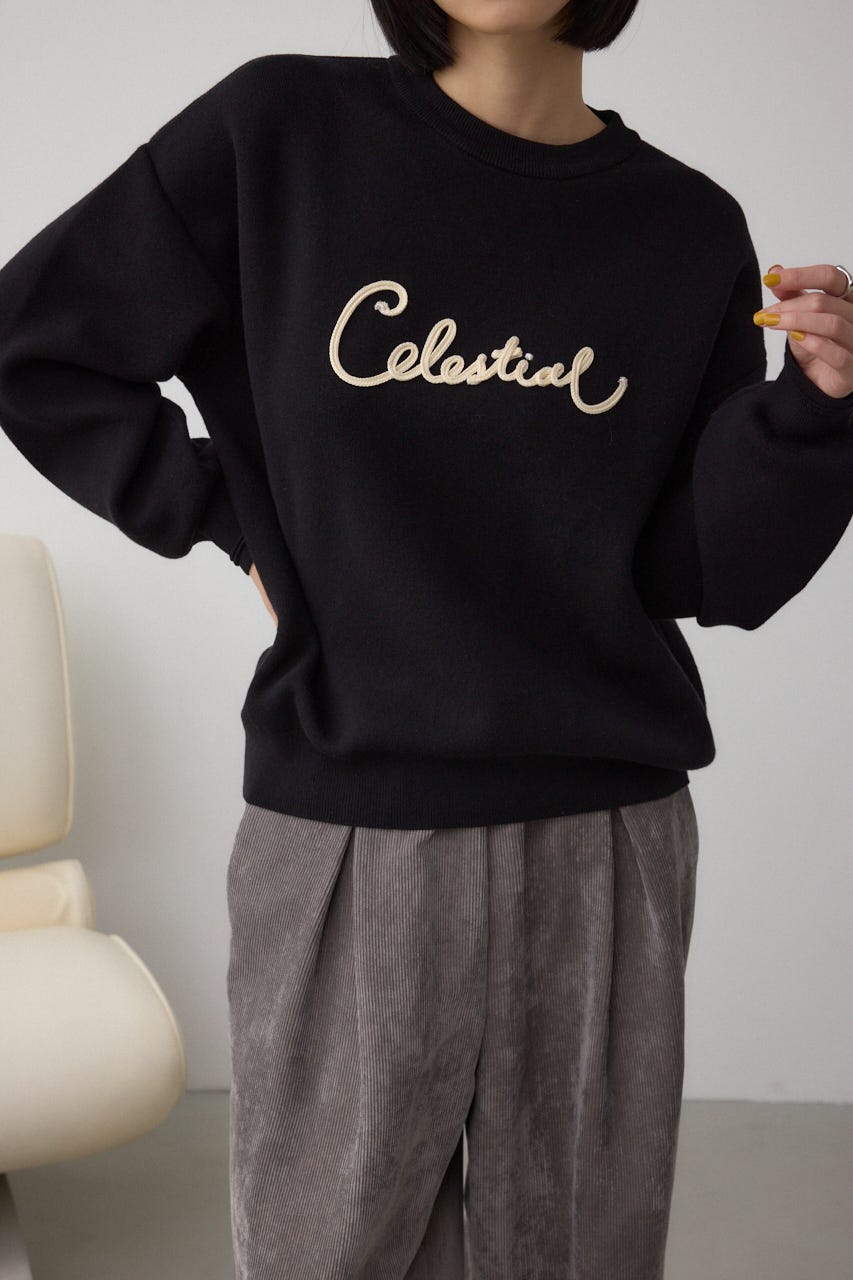 AZUL BY MOUSSY | ロゴ刺繍ニットトップス (ニット ) |SHEL'TTER WEBSTORE