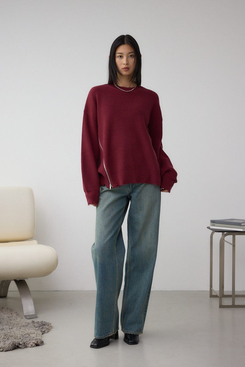 AZUL BY MOUSSY | サイドZIPニットトップス (ニット ) |SHEL'TTER WEBSTORE